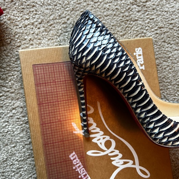 Christian Louboutin 100 Watersnake rocaille heels - Picture 6 of 6